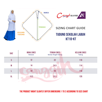 sizing chart a plus kt10-kt